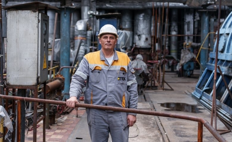 Anatoliy Borichevskiy was the director of the Kurakhove Power Plant, but is now pictured here a another energy site, where he works. The specific location is not being disclosed for security reasons.