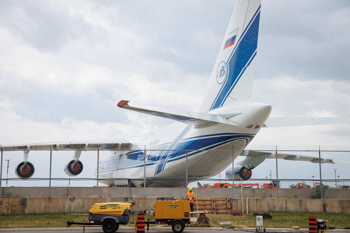 antonov-plane-seizure An airplane is pictured parked