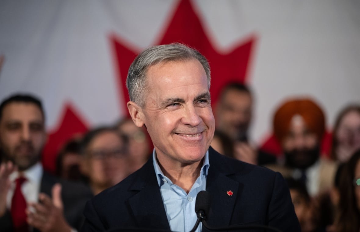 carney-liberal-leadership-20250116-1 Mark Carney smiles during his Liberal leader campaign launch in Edmonton, on Thursday January 16, 2025.