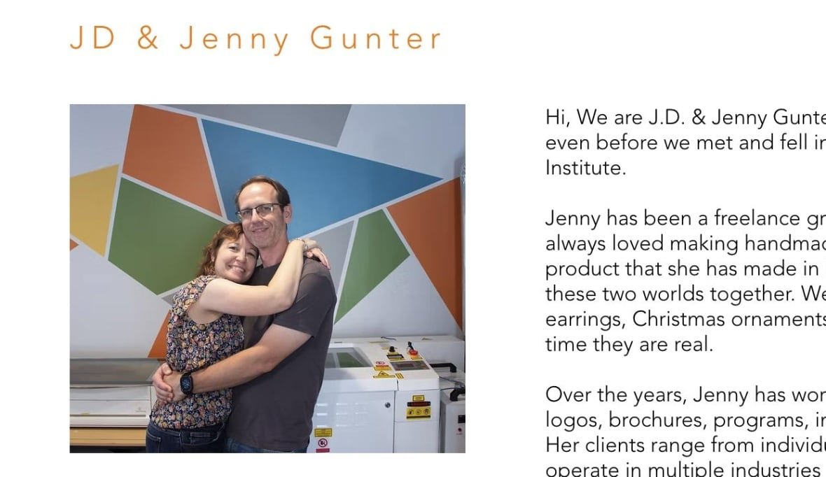 guntercreativewebsite A screenshot of a website.