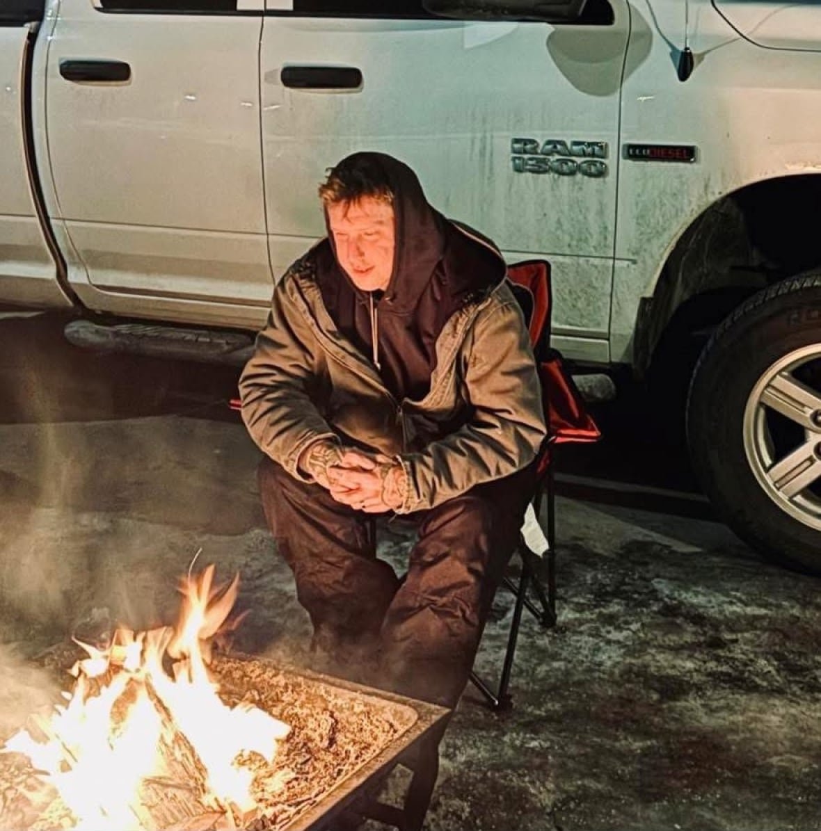 miller-and-his-white-dodge-ram-in-happier-times Miller and his white Dodge Ram, in happier times