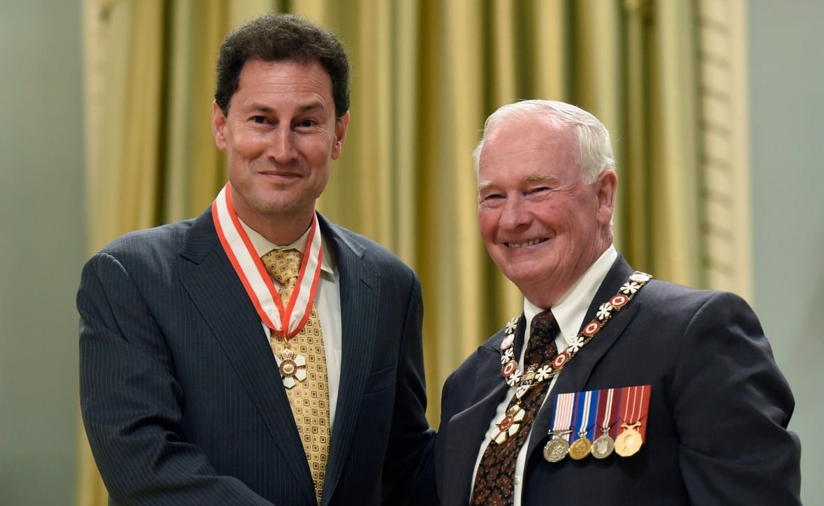 order-of-canada-20150508 Steve Paikin next to David Johnston