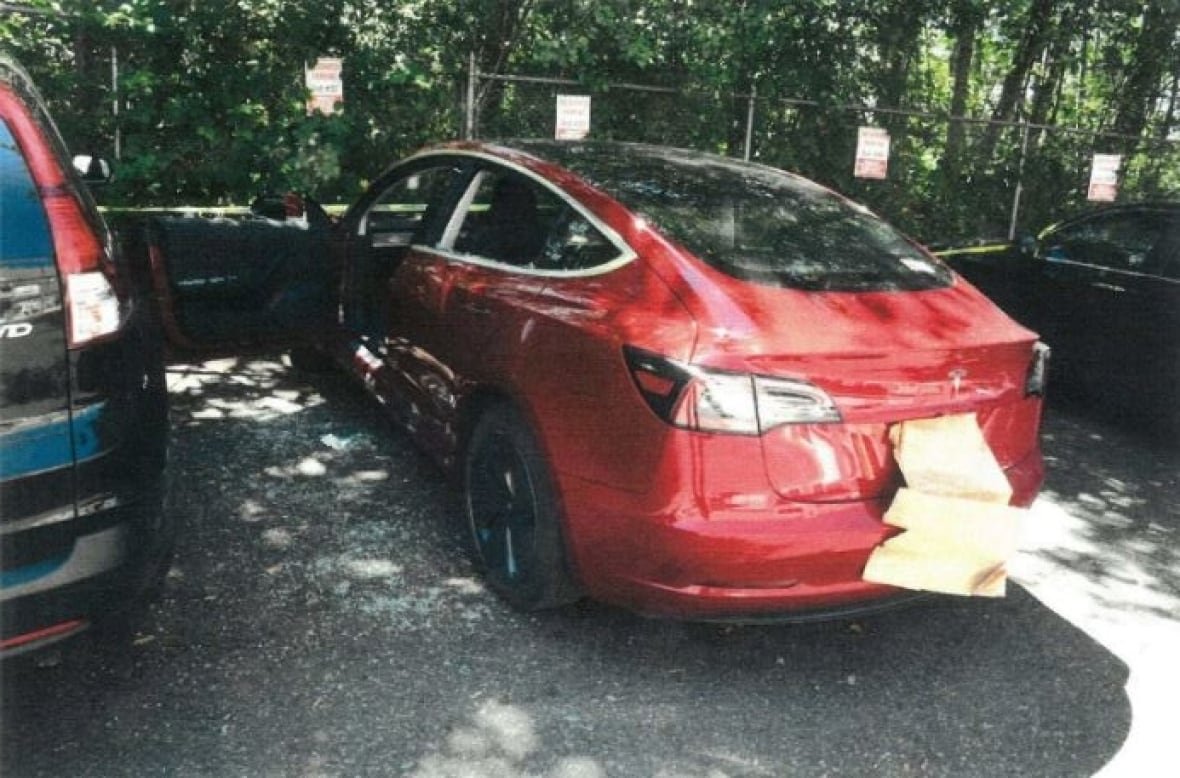 ripudaman-singh-malik-s-red-tesla A red Tesla.