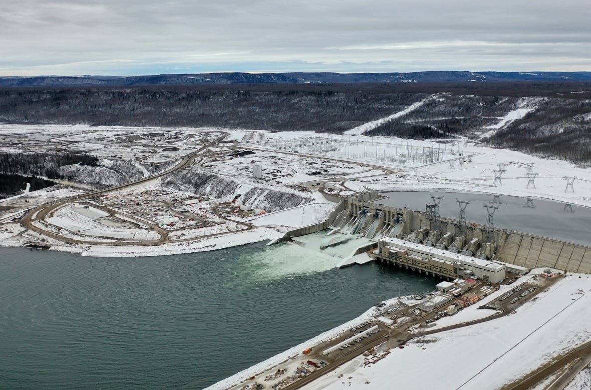 site-c-dam A snow-covered dam.
