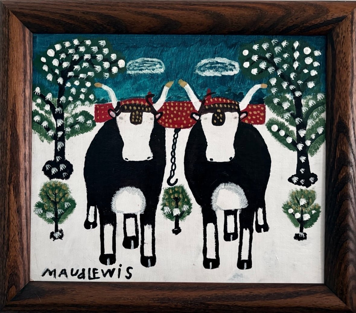 everett-lewis-maud-lewis-fraud A photo shows a fake Maud Lewis painting, which was done by her husband.