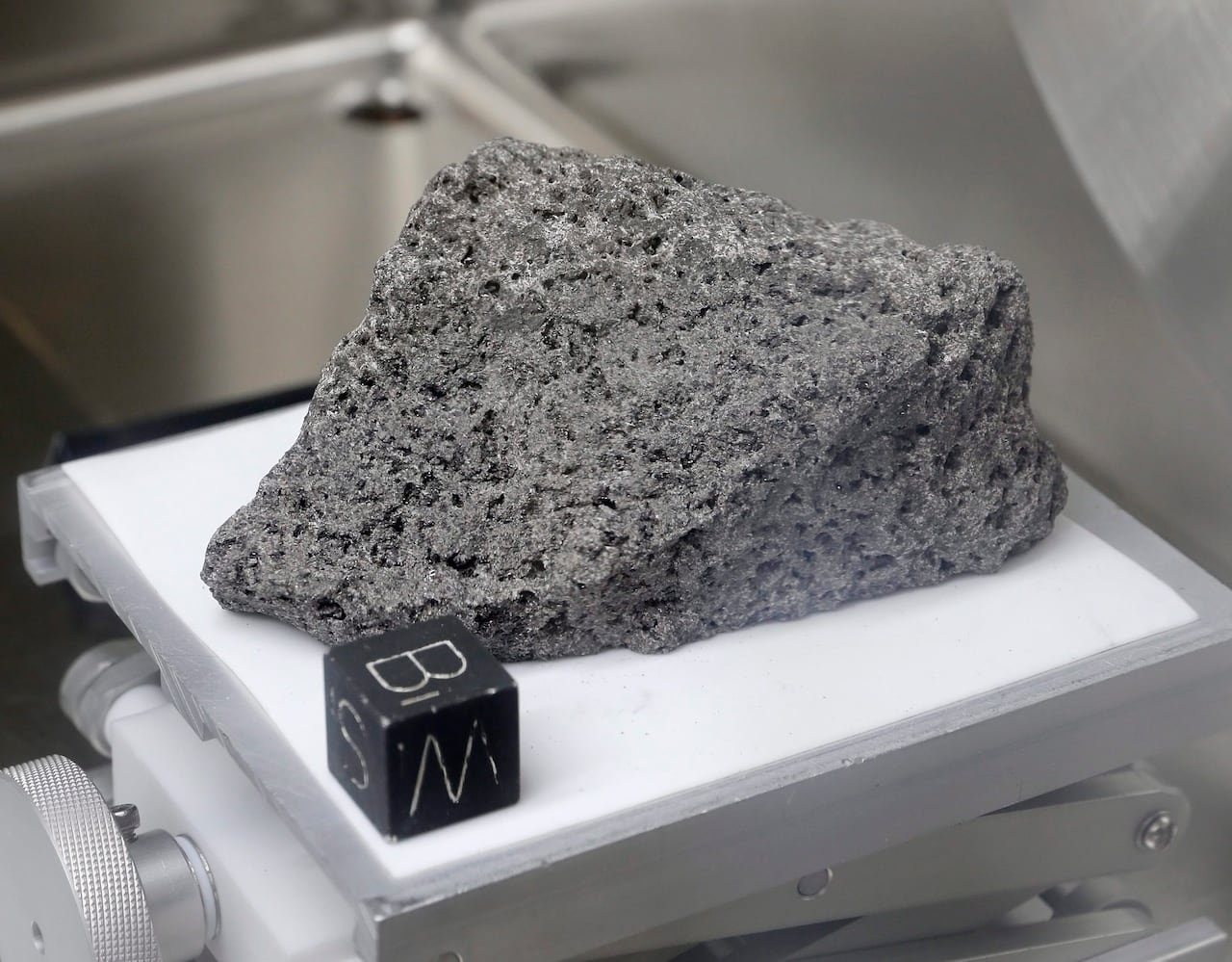 Porous grey rock